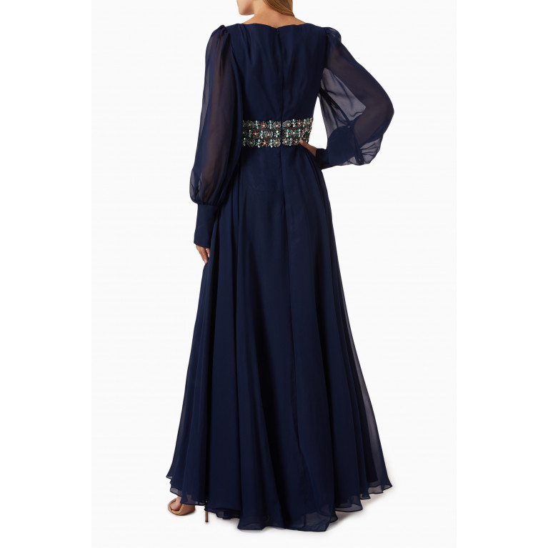 Mac Duggal - Belted Wrap Gown