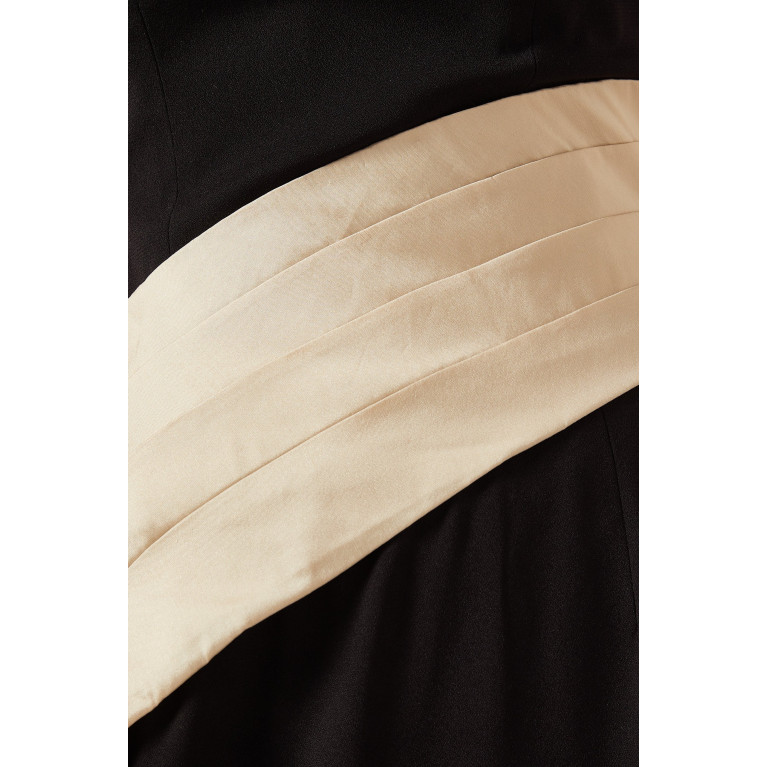 ILLUSTRELLA - Aria Draped Maxi Dress in Silk-taffeta