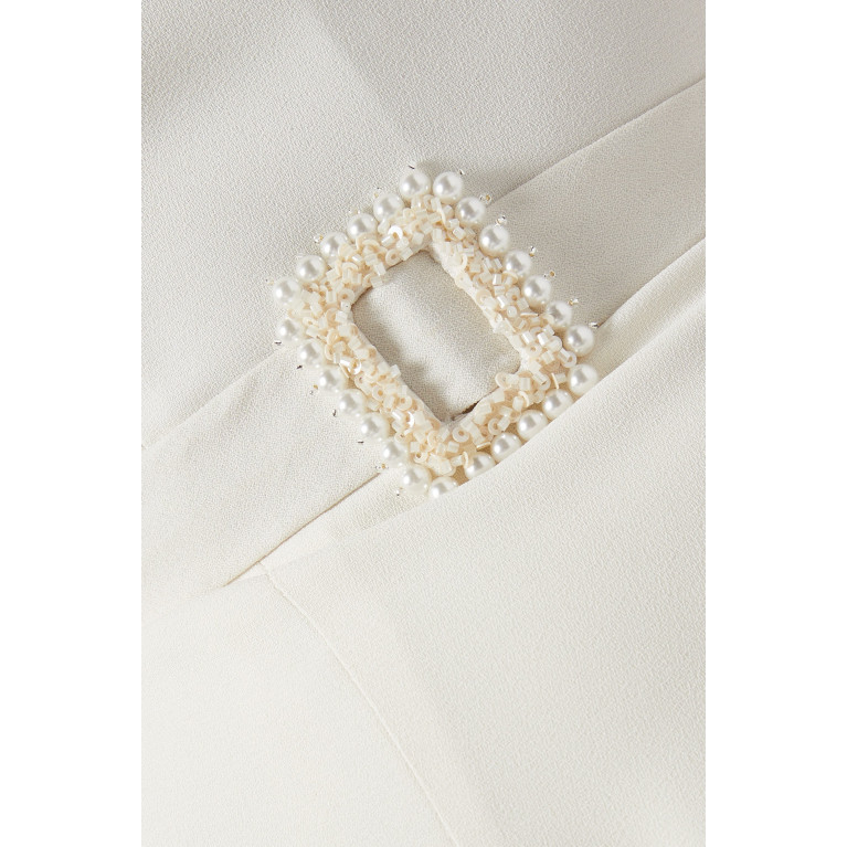 ILLUSTRELLA - Nila One-shoulder Draped Maxi Dress in Silk-taffeta & Crepe