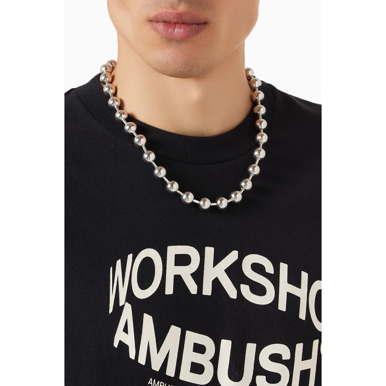 Ambush - Large Ball Chain Necklace in Sterling Silver