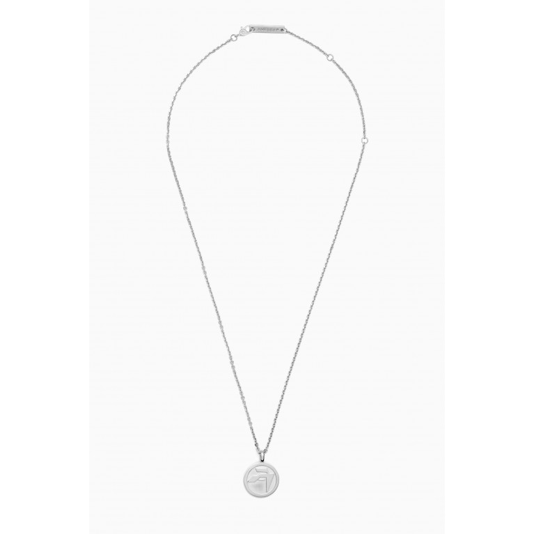 Ambush - Graphic Charm Pendant Necklace in Sterling Silver Silver