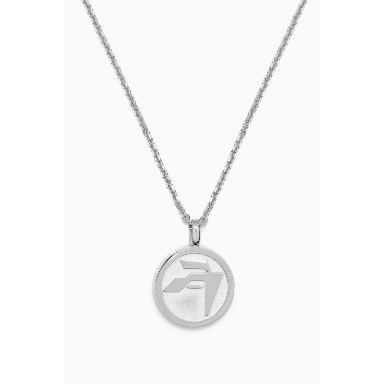 Ambush - Graphic Charm Pendant Necklace in Sterling Silver Silver