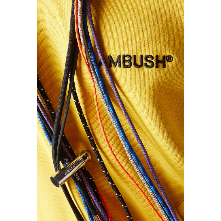 Ambush - Multi-Drawcords Hoodie in Fleece Yellow