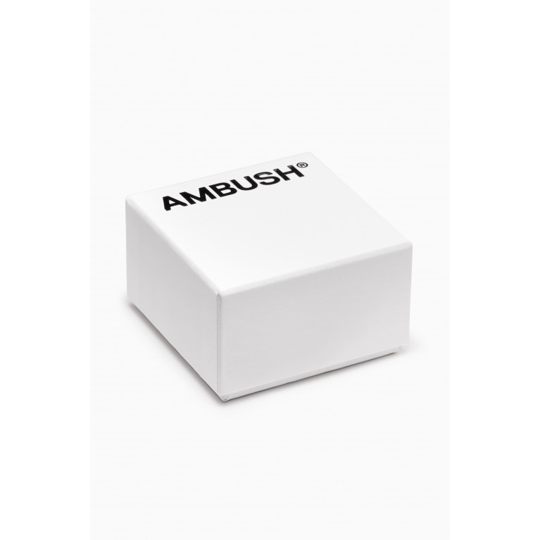 Ambush - Graphic Emblem Signet Ring in Sterling Silver Silver