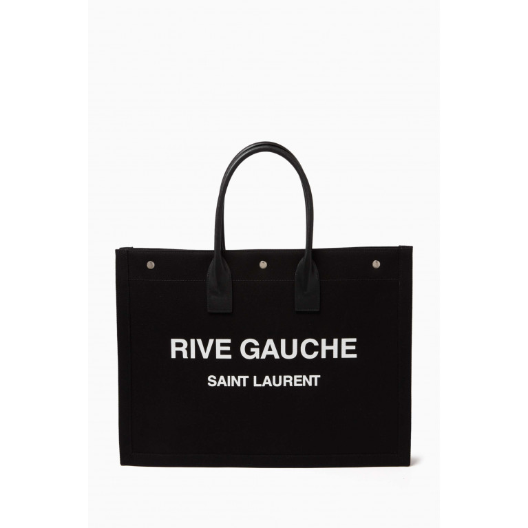 Saint Laurent - Large Rive Gauche Tote Bag in Canvas & Leather