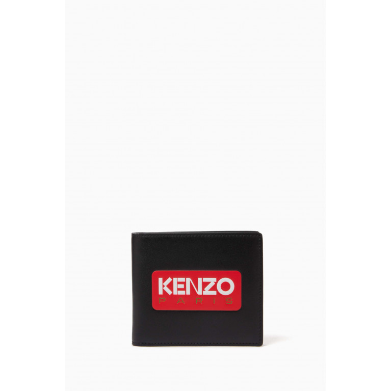 Kenzo - Logo Patch Bi-fold Wallet in Leather