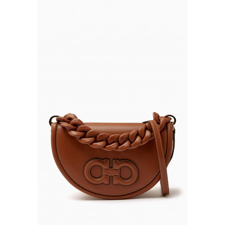 Ferragamo - Aura Shoulder Bag in Smooth Leather
