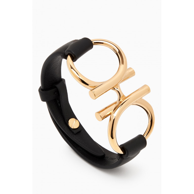 Ferragamo - Gancini Double-strand Bracelet in Leather