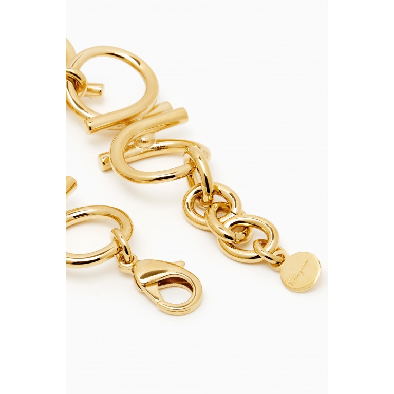 Ferragamo - Gancini Chain Bracelet in Gold-plated Metal