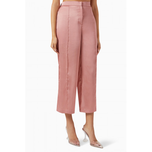 Love by Aanchal - High-rise Cropped Pants in Satin Crepe