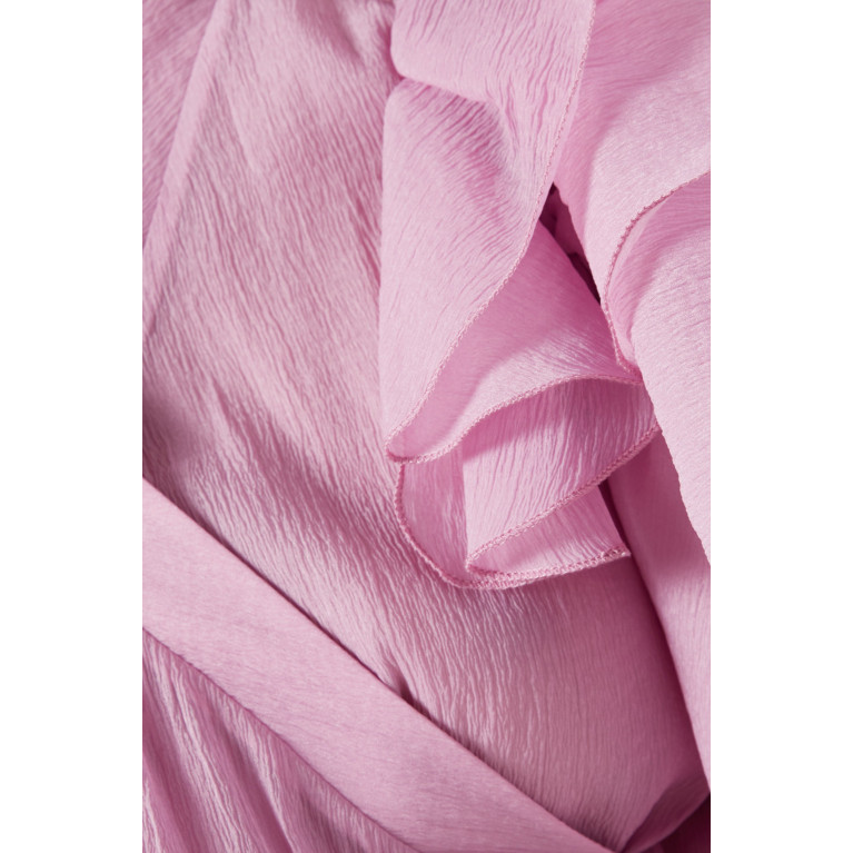 Love by Aanchal - Asymmetric Ruffled Wrap Top Pink