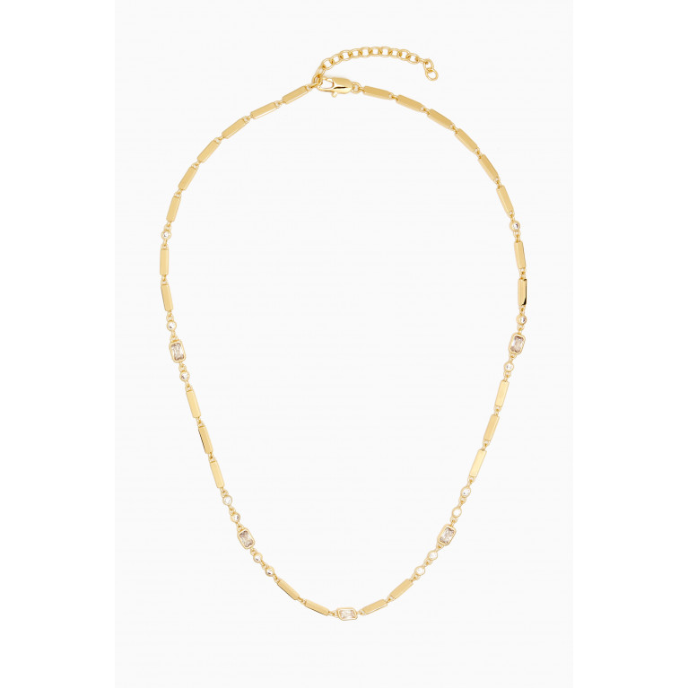 Luv Aj - Rossi Link Chain Necklace in Gold-plated Brass