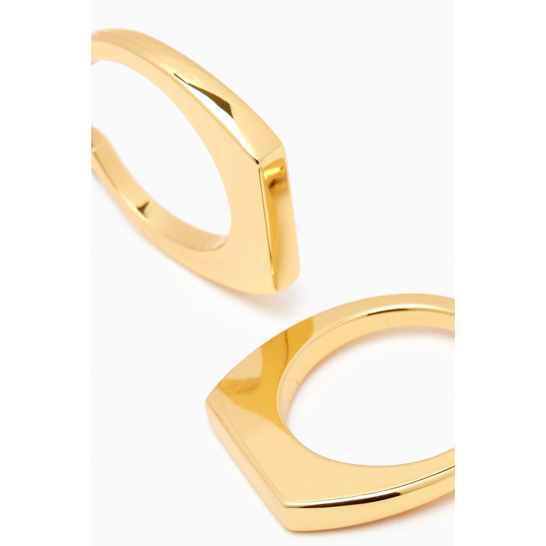 Luv Aj - Cosmos Hoop Earrings in Gold-plated Brass