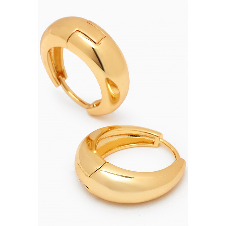 Luv Aj - Marbella Hoop Earrings in Gold-plated Brass