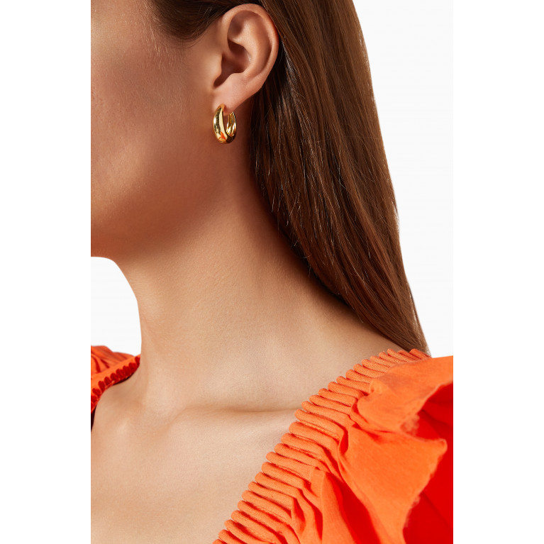 Luv Aj - Marbella Hoop Earrings in Gold-plated Brass