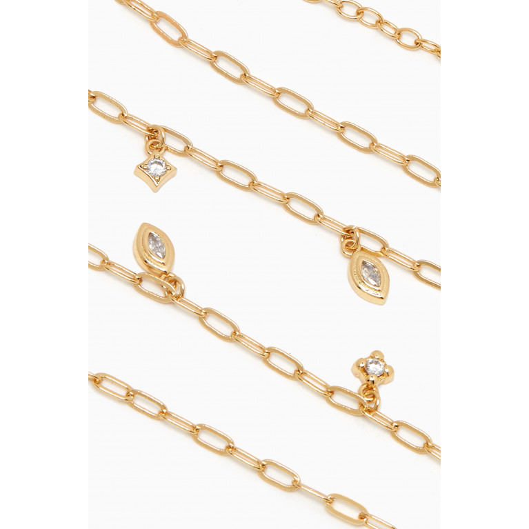 Luv Aj - Bezel Charm Necklace in Gold-plated Brass