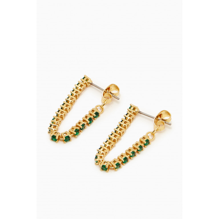 Luv Aj - Ballier Chain Studs in Gold-plated Brass