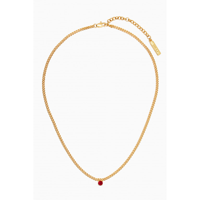Luv Aj - Bardot Stud Drop Necklace in Gold-plated Brass