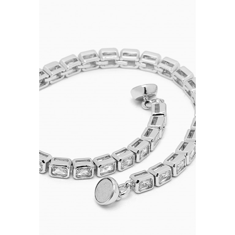 Luv Aj - Bezel Ballier Bracelet in Silver-plated Brass