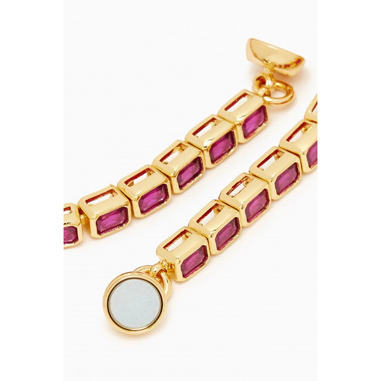 Luv Aj - Bezel Ballier Bracelet in Gold-plated Brass