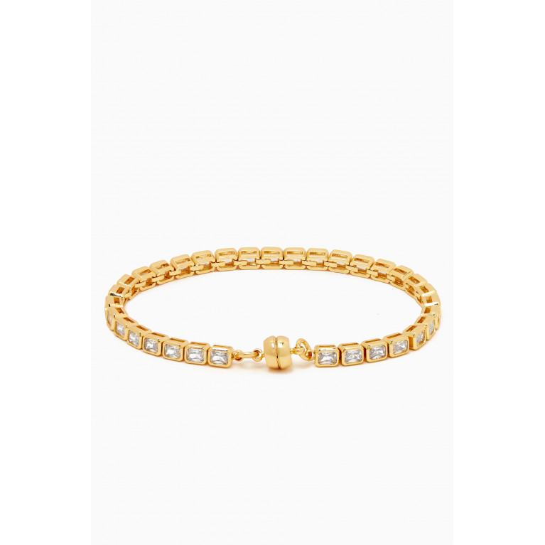 Luv Aj - Bezel Ballier Bracelet in Gold-plated Brass