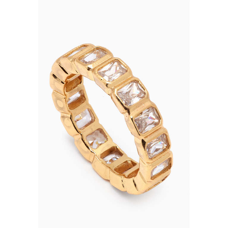 Luv Aj - Ballier Ring in Gold-plated Brass