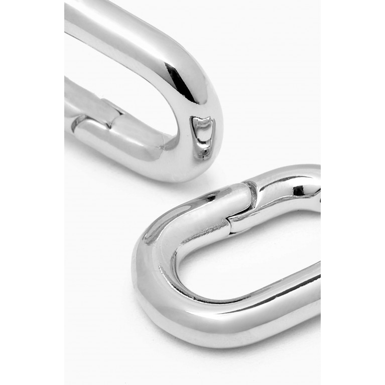 Luv Aj - XL Chain-link Hoops in Silver-Plated Brass