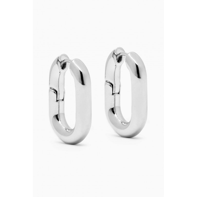 Luv Aj - XL Chain-link Hoops in Silver-Plated Brass