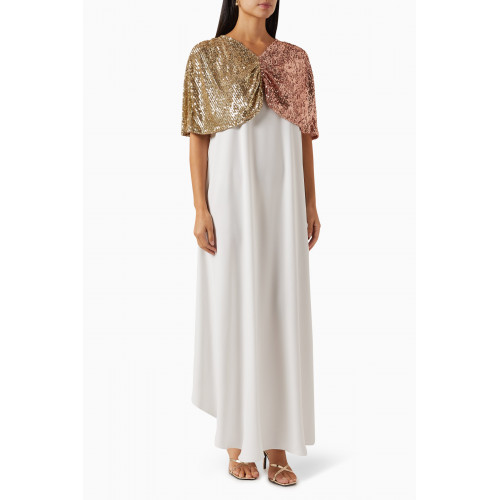 Dima Ayad - The Signature Sequin-embellished Cape Maxi Dress