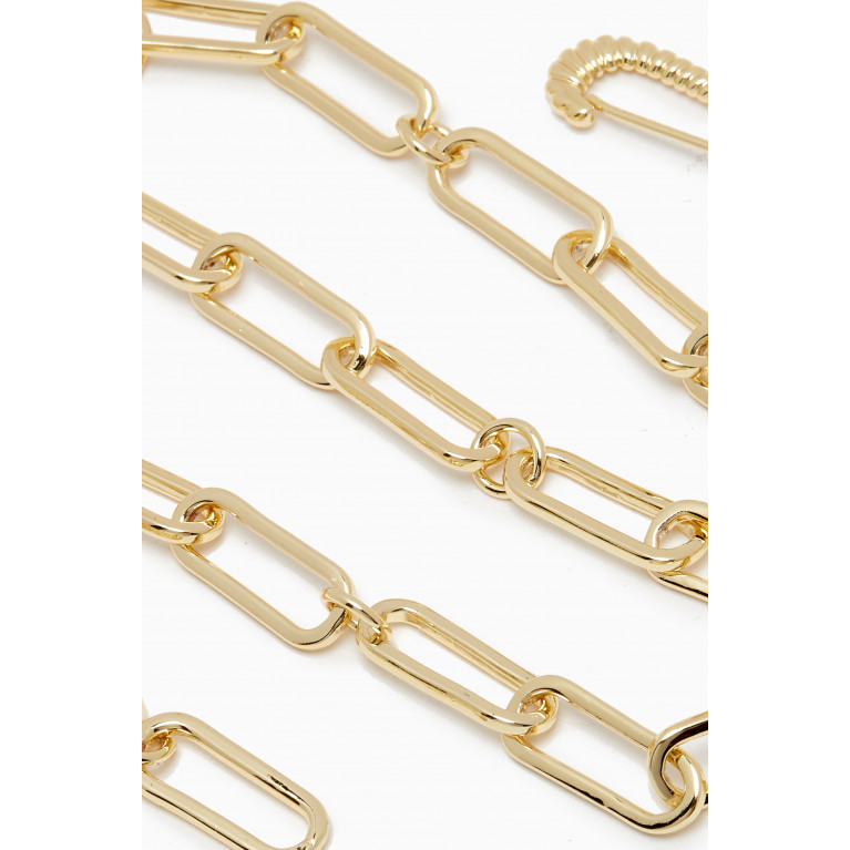 Luv Aj - Francois Safety Pin Necklace in Gold-plated Brass