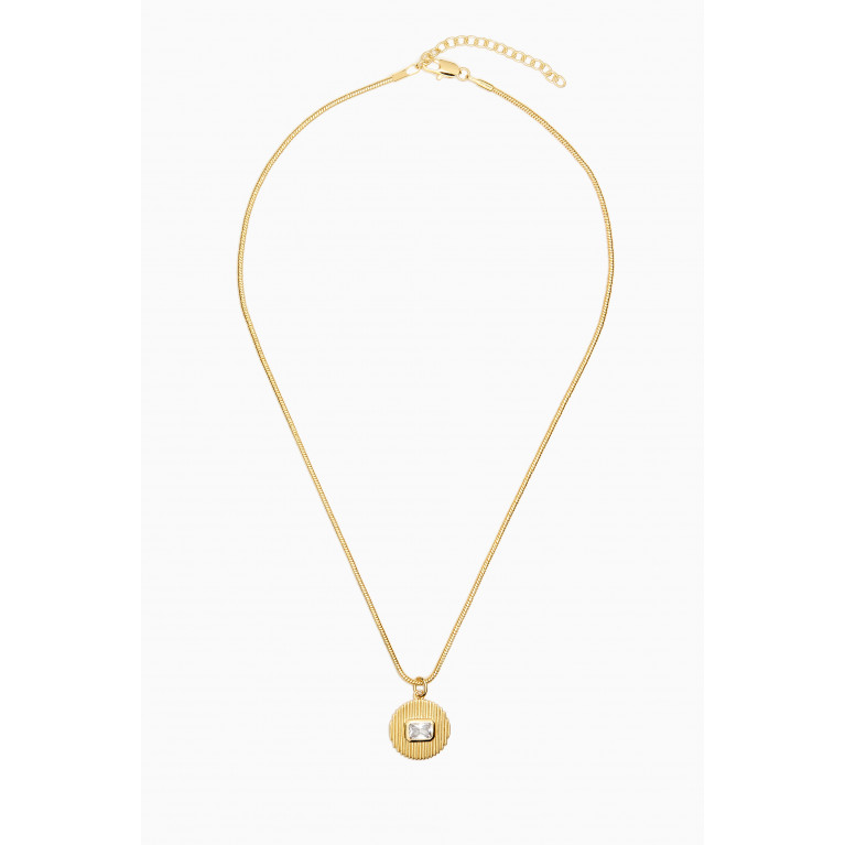 Luv Aj - Le Signe Pendant Necklace in Gold-plated Brass