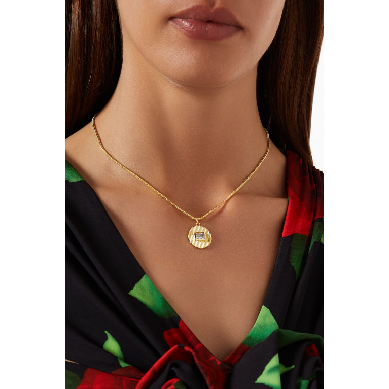 Luv Aj - Le Signe Pendant Necklace in Gold-plated Brass