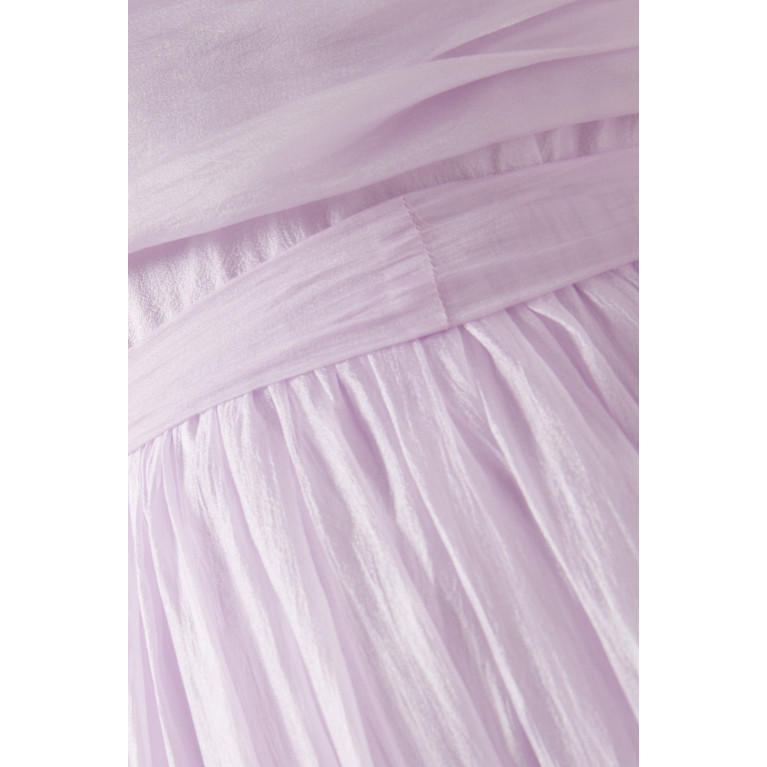 NASS - Gathered Off-shoulder Maxi Dress Purple