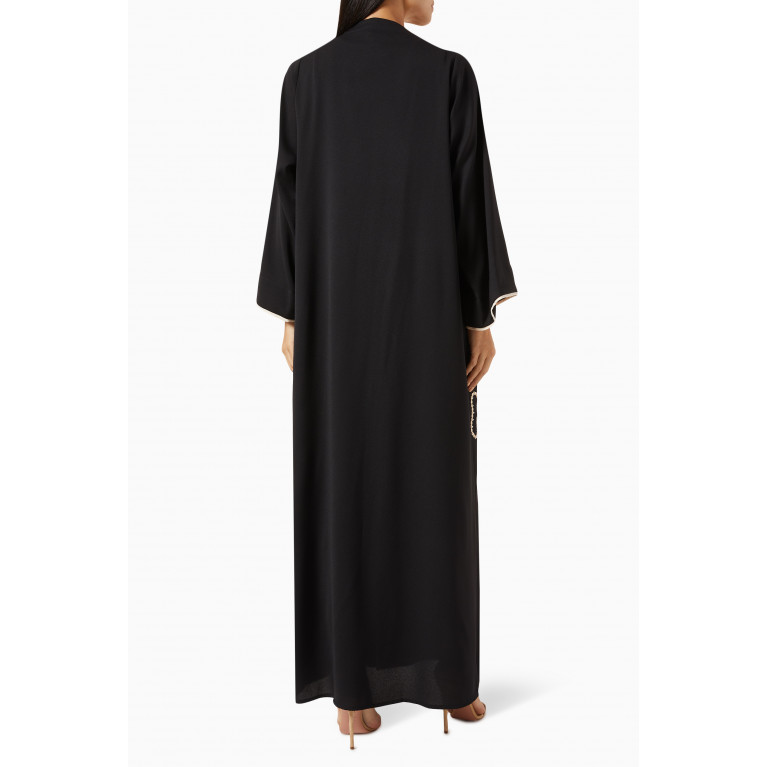 Merras - Pearl-embroidered Abaya in Crepe