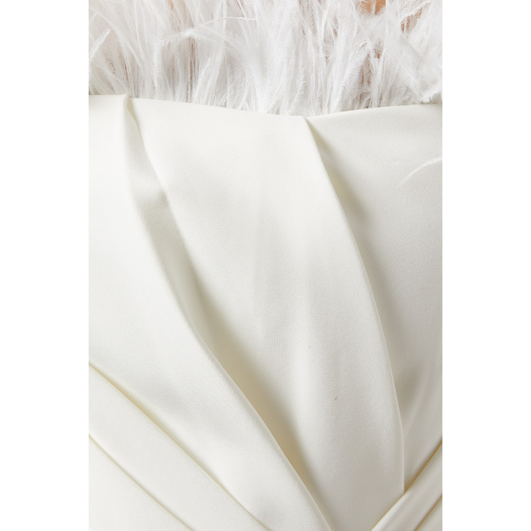 Rhea Costa - Strapless Midi Dress in Crepe