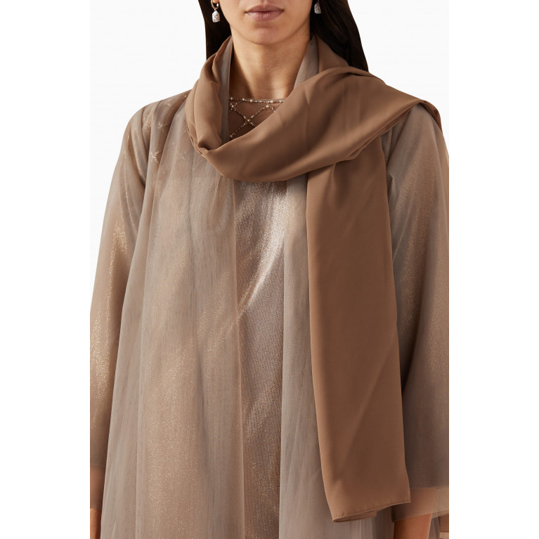Homa Q - 3-piece Abaya Set in Tulle