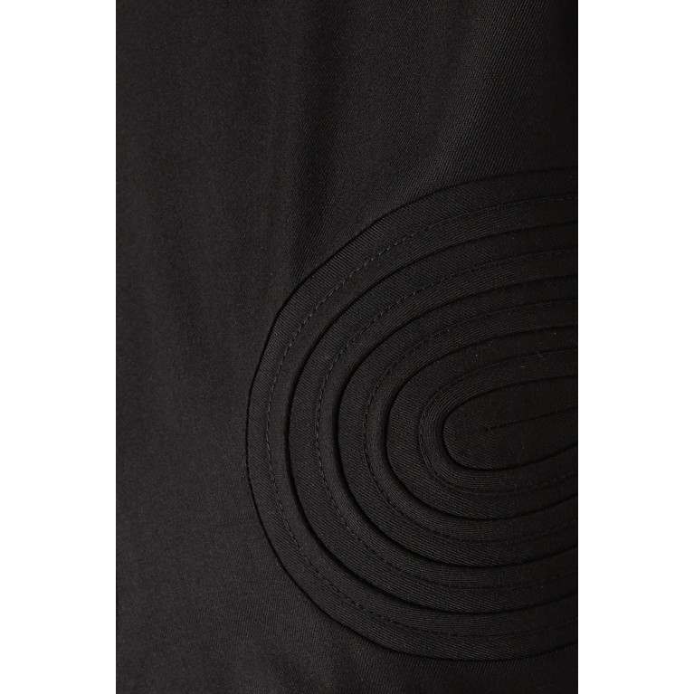 Romani - The Gloria Embroidered Top in Crepe Black
