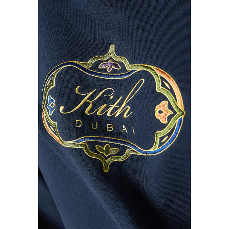 Kith - Dubai Script Logo Hoodie in Cotton Fleece Black