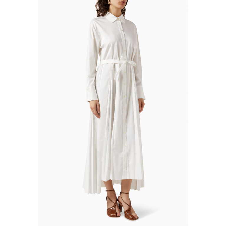 Frame - Pleated Insert Maxi Dress in Cotton