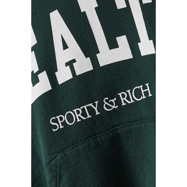 Sporty & Rich - Health Ivy Cropped Hoodie in Cotton