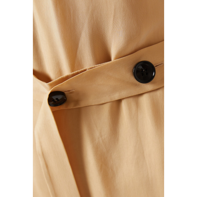 BAQA - Two-tone Oversized Maxi Dress in Knit & Cupro