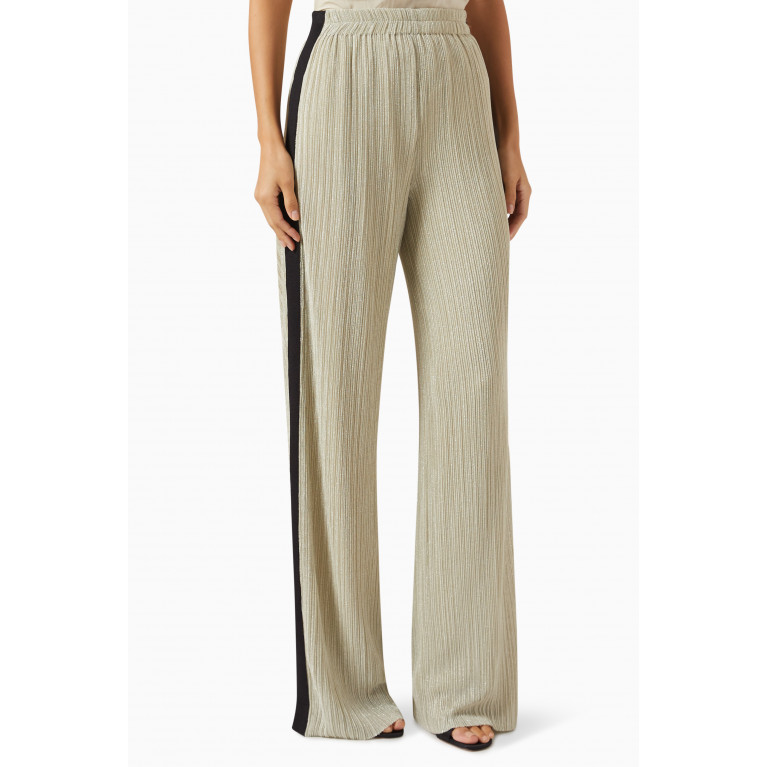 BAQA - Striped Pants in Pleated-fabric