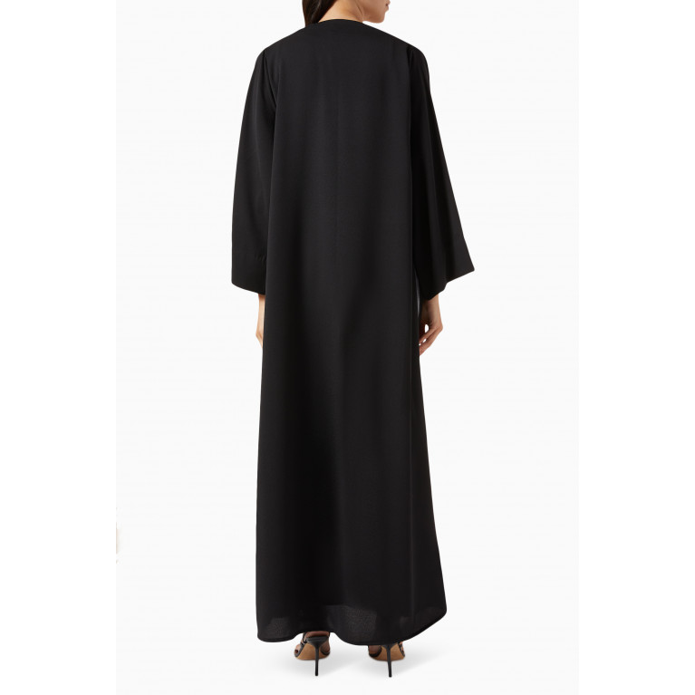 Merras - Embroidered Abaya in Crepe