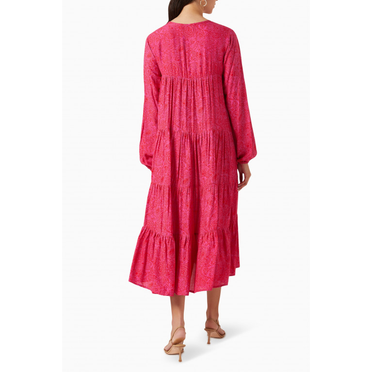 Natalie Martin - Elisha Midi Dress in Cotton Pink