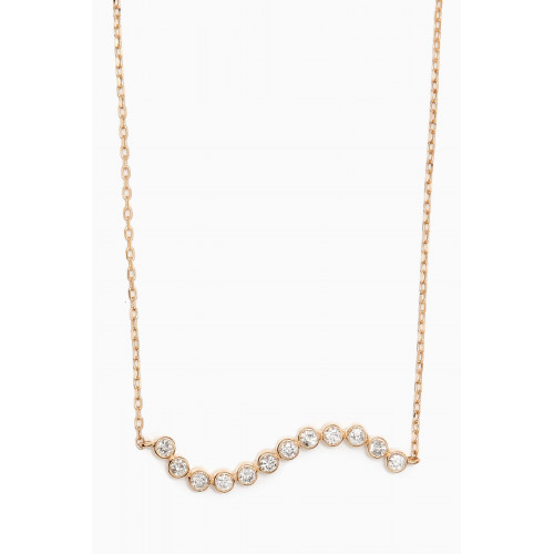 Mateo New York - Bezel Wave Diamond Necklace in 14kt Gold