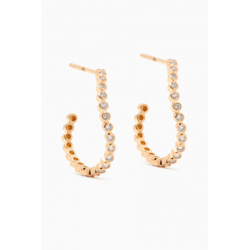 Mateo New York - Diamond Bezel Wave Earrings in 14kt Gold