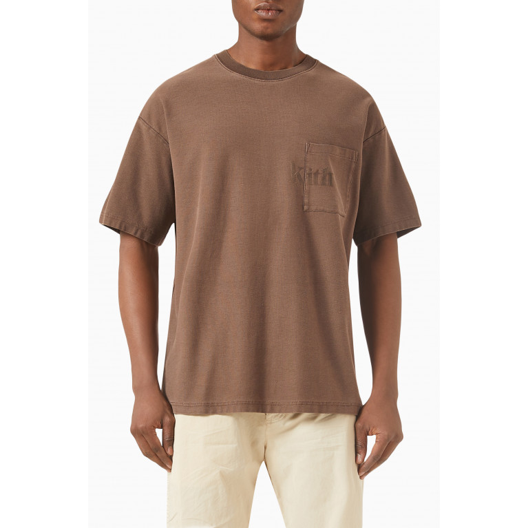 Kith - Quinn T-shirt in Cotton Jersey Brown