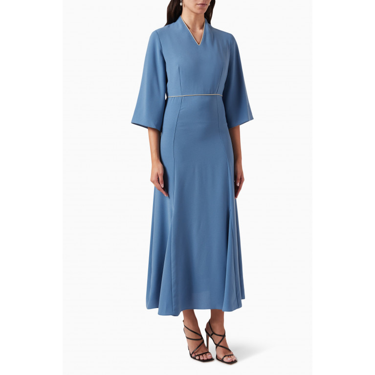 Mimya - Sheath V-neck Dress Blue