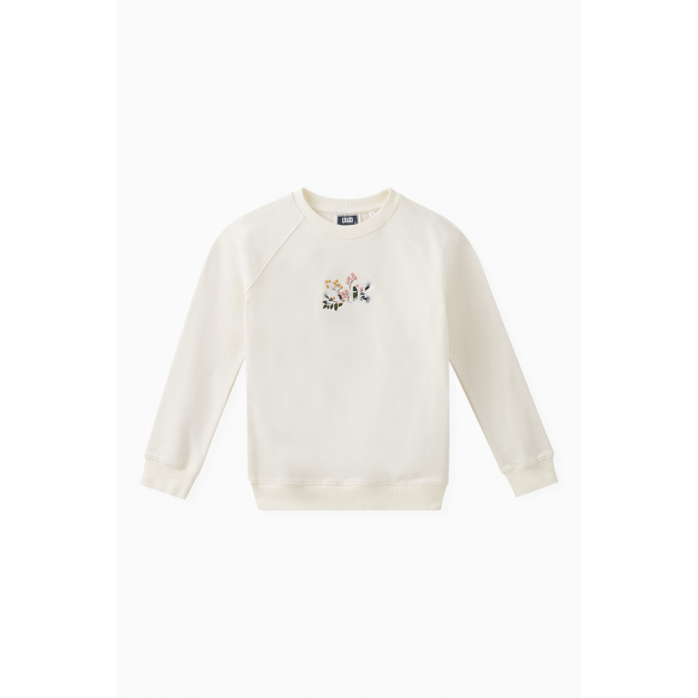 Kith - Floral Logo Sweatshirt in Cotton Neutral