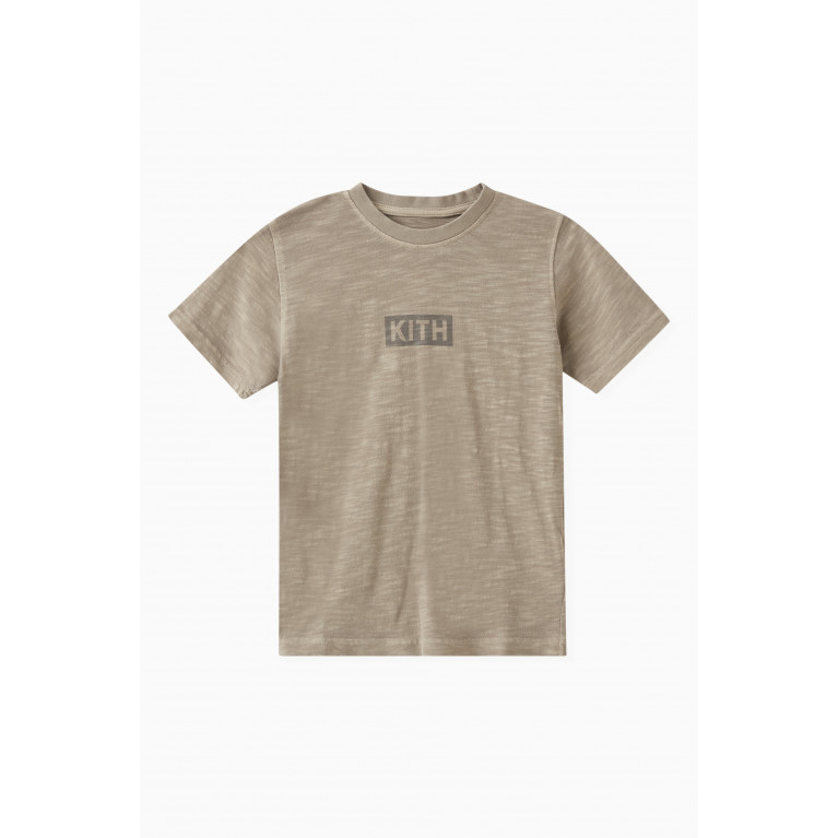 Kith - Box Logo T-shirt in Slub Jersey Grey